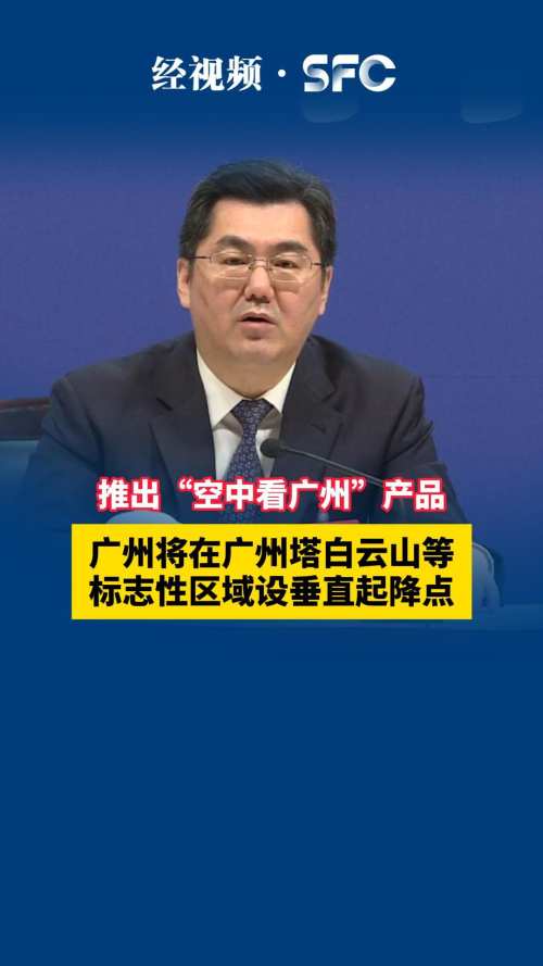 广州将在广州塔、白云山等标志性区域设垂直起降点