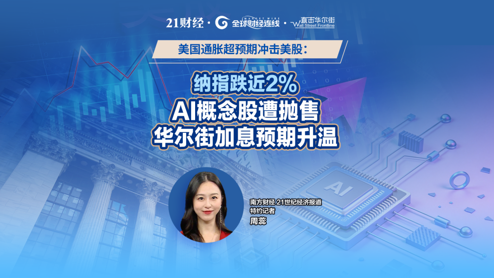 美国通胀超预期：纳指跌近2% AI概念股遭抛售 加息预期升温