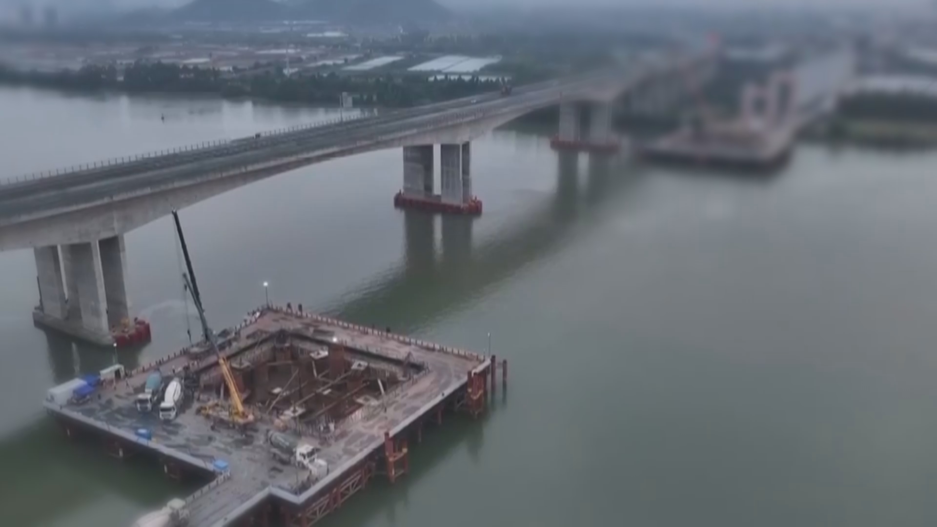 大湾区重点工程狮子洋通道今天将完成锚碇主体施工