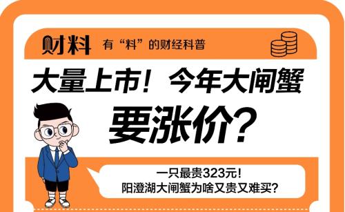 突傳漲價！最貴1只300元，大閘蟹將大量上市！吃貨急了