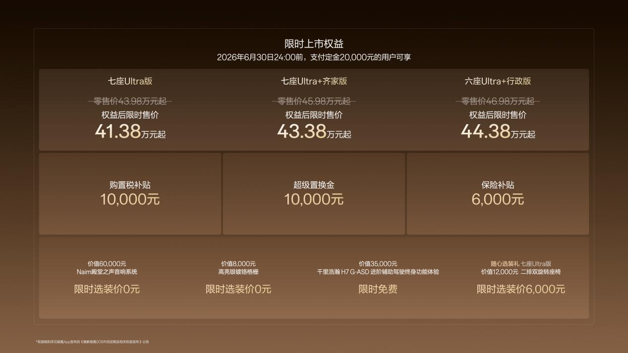 产品力全面跃升!焕新极氪009正式上市限时4138万起(图1)
